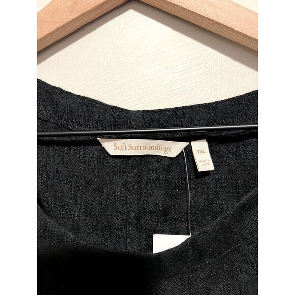 NWT Soft Surroundings Remi Linen Cotton Shift Maxi Dress Lagenlook Size TXL - Picture 3 of 10